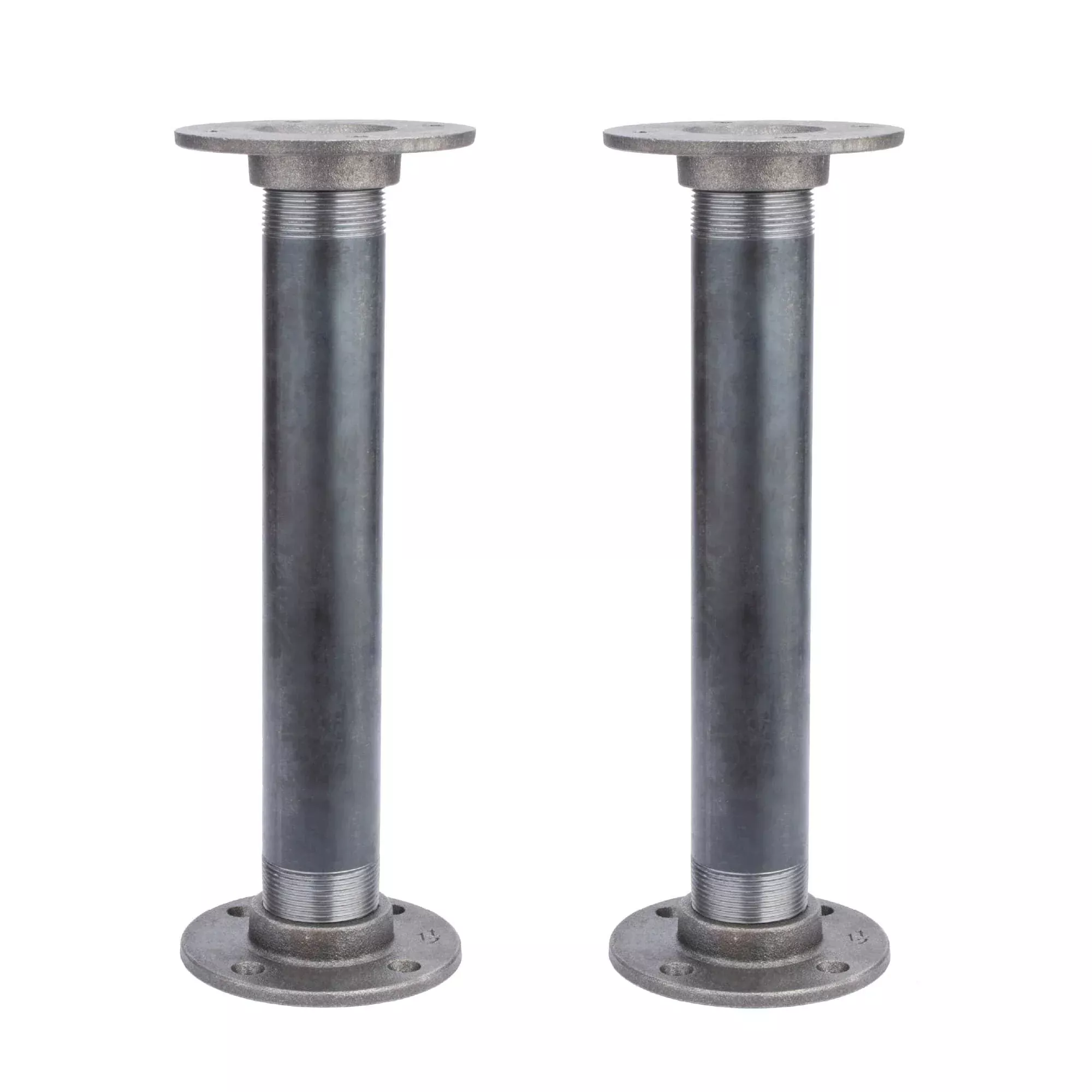 1 1/2 in. x 12 in. Round Flange Pipe Table Legs – 2 Pack