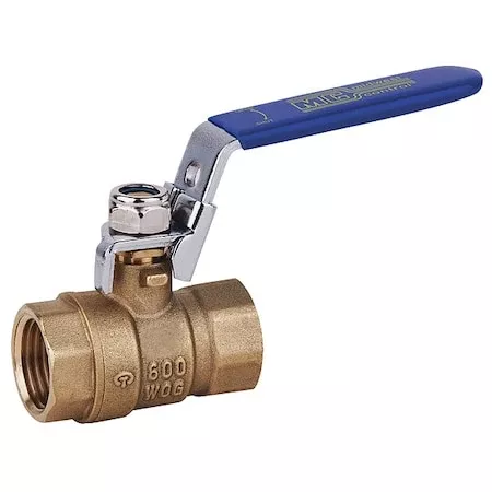 1-1/4″ FNPT Brass Ball Valve Inline