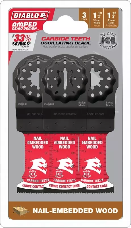 1-1/4 Inch Oscillating Blade For Wood Cutting – Model Dos125cw3