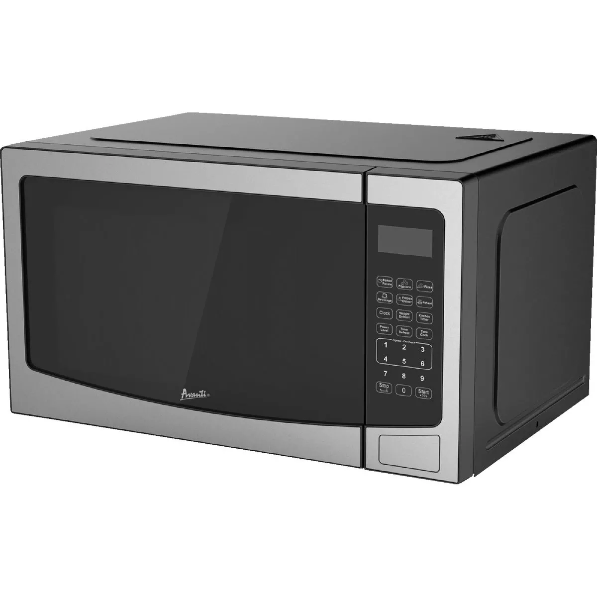 1.1 Cubic Feet 1000 Watt Black Stainless Steel Countertop Microwave Oven