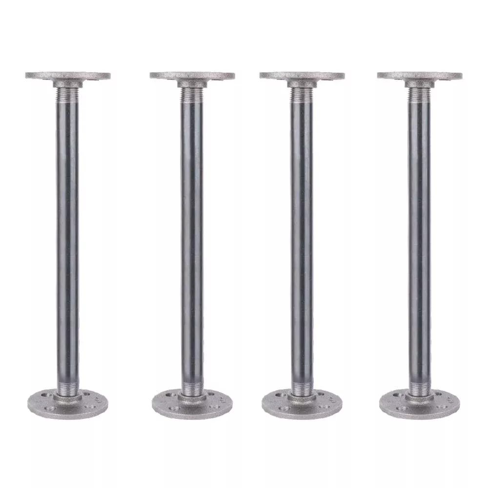 1/2 in. x 12 in. Round Flange Pipe Table Legs - 4 Pack