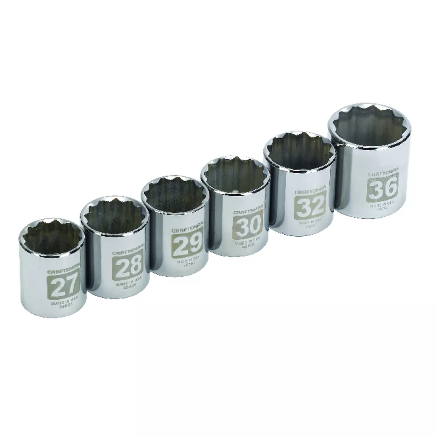 1/2 Inch Drive Metric 12 Point Socket Set – 6 Piece Tool Set