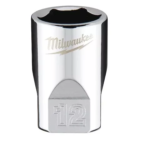 1/4 in. Drive 12mm Metric 6-Point Socket with FOUR FLAT Sides