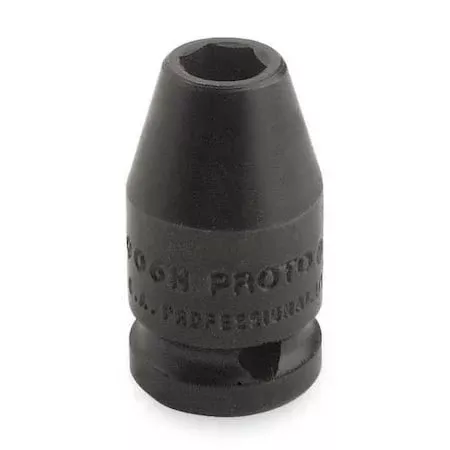 1/4 in Drive Impact Socket Standard Socket, black oxide,10 mm