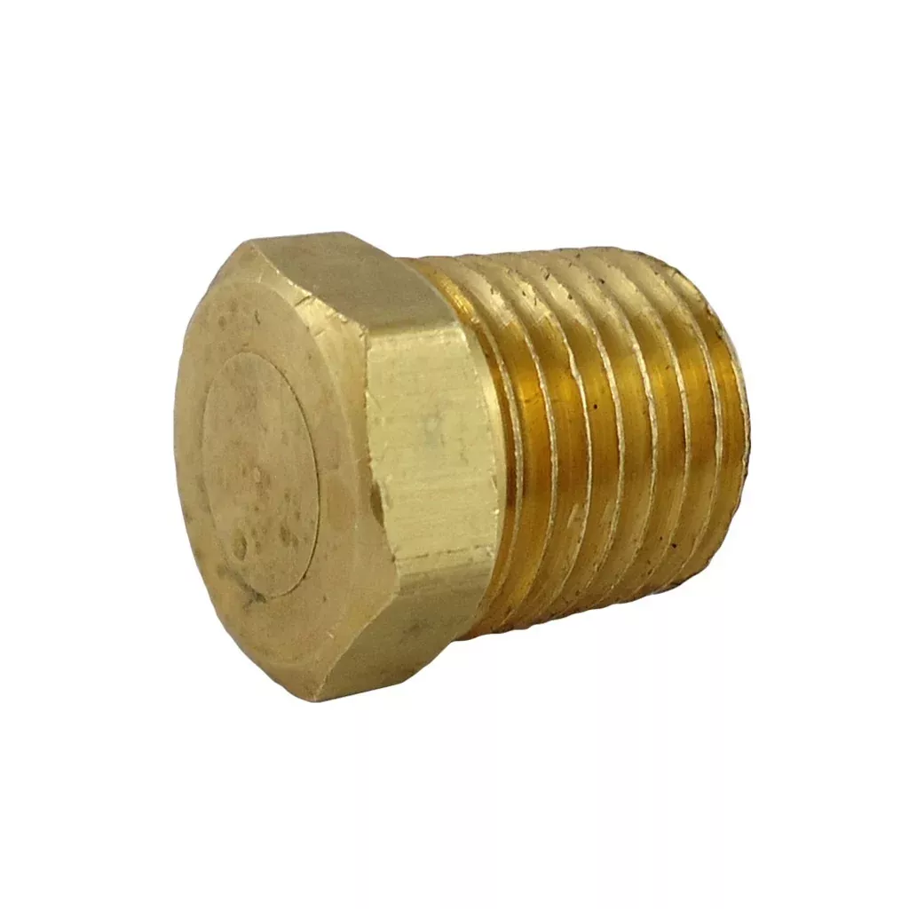 1/4″ MPT Heavy-Duty Brass Hex Plug – Threaded Pipe Fitting & Manifold Cap
