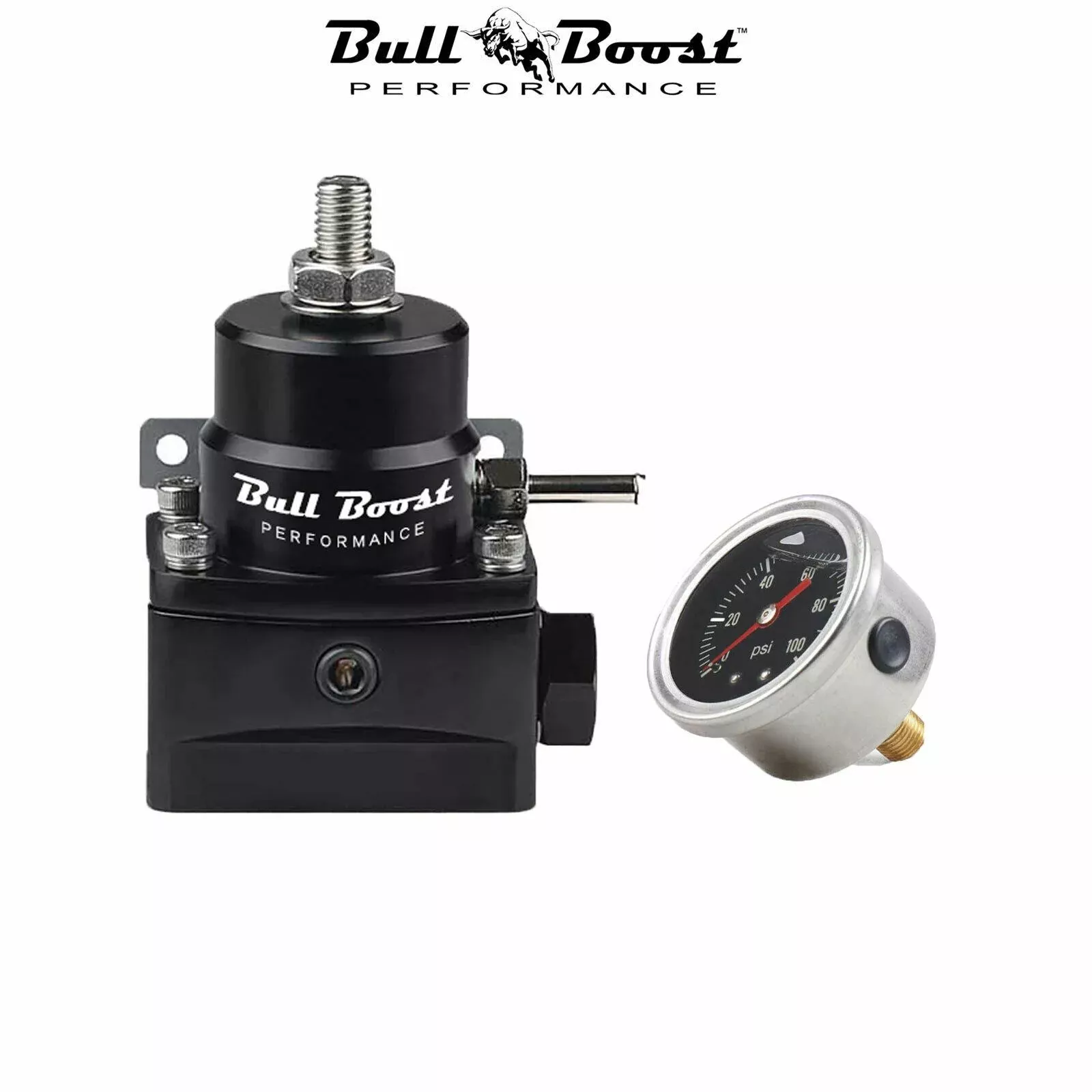 10-100Psi Fuel Pressure Regulator Motive Gauge EFI Bypass AN6 FPR 6AN Kit