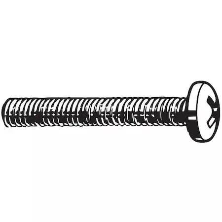 #10-24 x 1 in Phillips Pan Machine Screw, Zinc Plated Steel, 100 PK