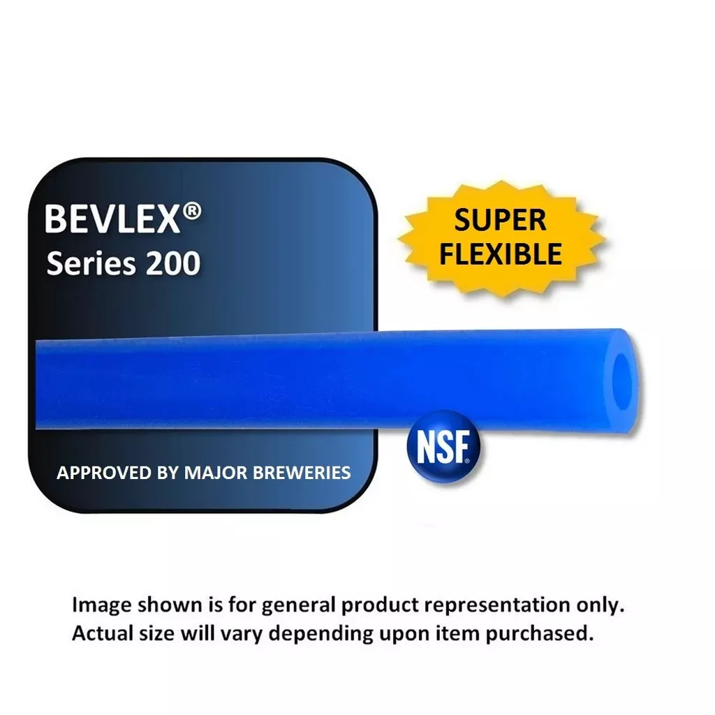 100′ – Bevlex PVC Tubing #200 – 5/16″ ID x 9/16″ OD, Solid Blue