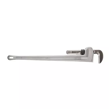 12" Aluminum Straight Pipe Wrench, Serrated, Tether Capable, 2" Jaw Capacity