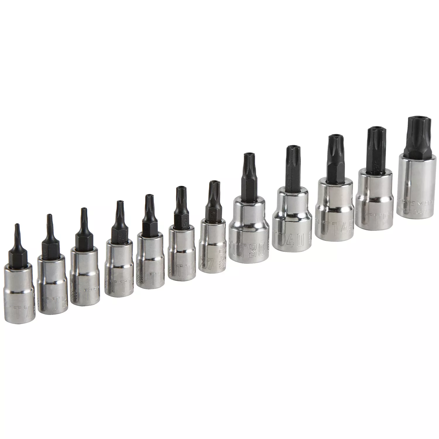 12-piece 1/4 And 3/8 In. Drive 6 Point Torx Bit Socket Set
