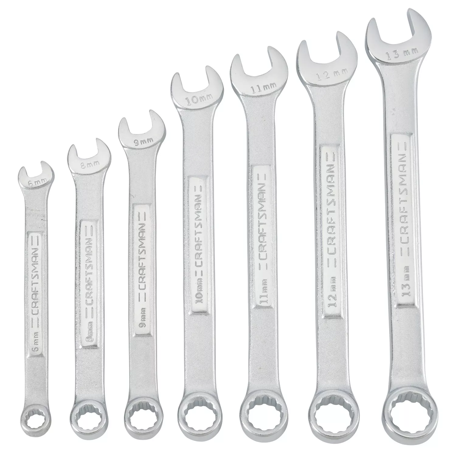 12 Point Metric Wrench Set 7 Piece Steel Combination Wrenches