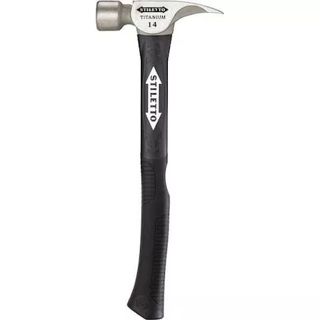 14 oz Titanium Smooth Face Hammer w/18" Hybrid Fiberglass Handle