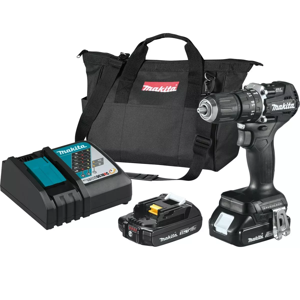 18V LXT Lithium‑Ion Sub‑Compact Brushless Cordless 1/2" Hammer Driver‑Drill (2.0Ah)