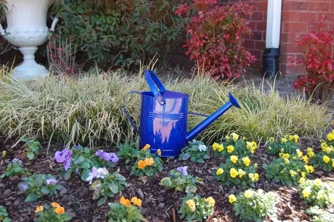 2 Gallon Green Metal Watering Can