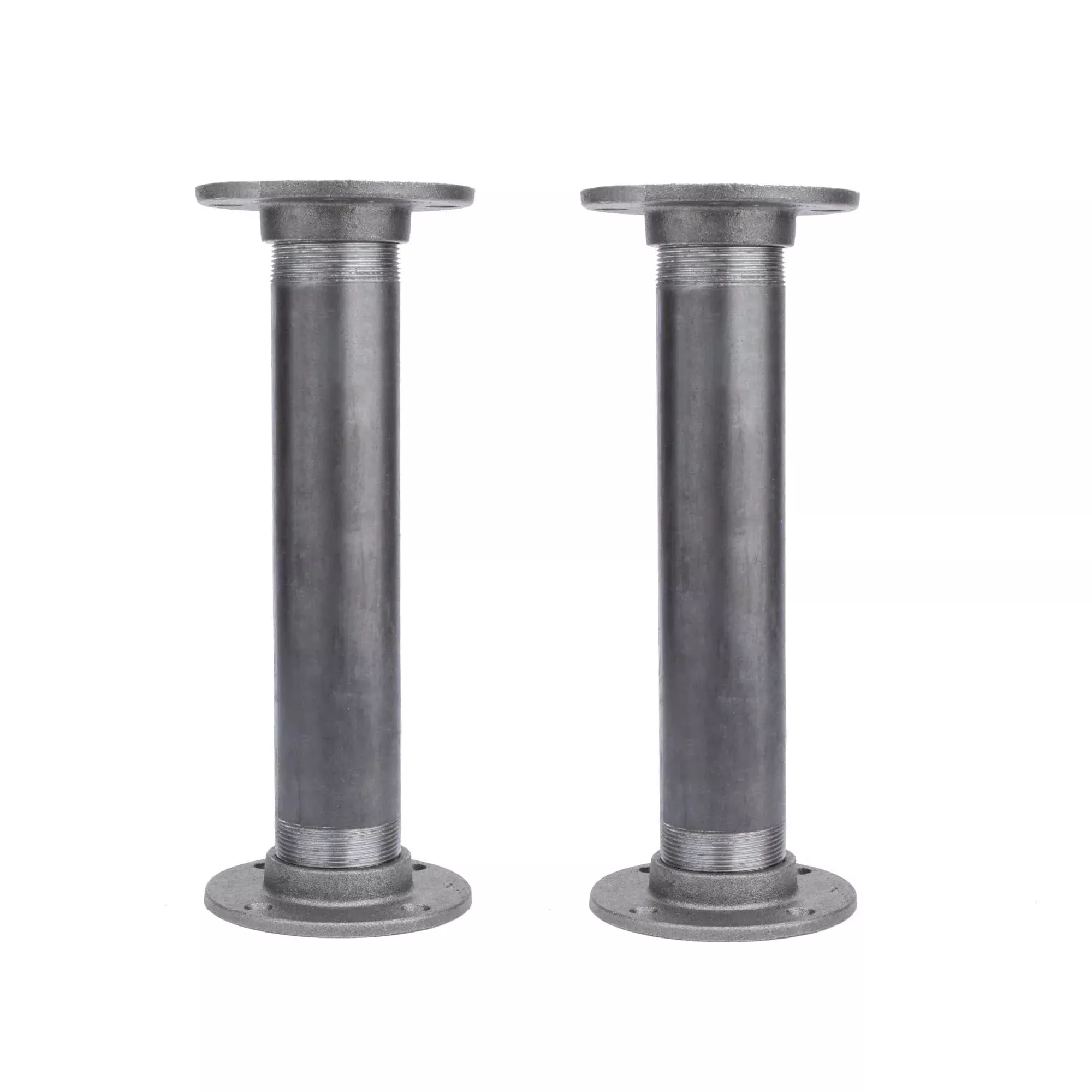 2 in. x 12 in. Round Flange Pipe Table Legs – 2 Pack