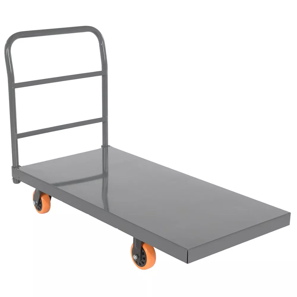 2500 Lb. Steel Smooth Deck Platform Truck with Poly Casters – ECSPT-2448-C1B – Vestil