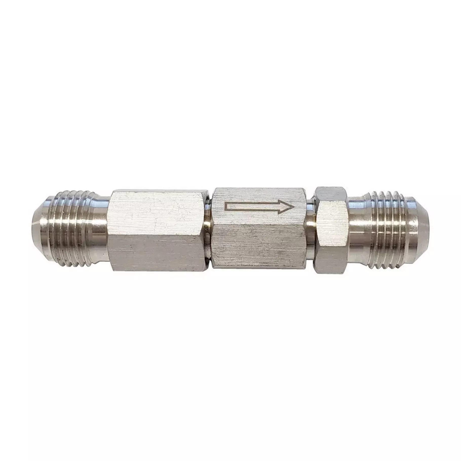 3/8" MFL x 3/8" MFL Dual Check Valve - 304 Stainless Steel Inline Backflow Preventer