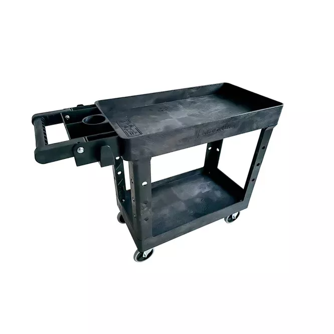 4117 Utility 2-Shelf Adaptable Service Cart w/ Standard 5" Non-Marking Casters
