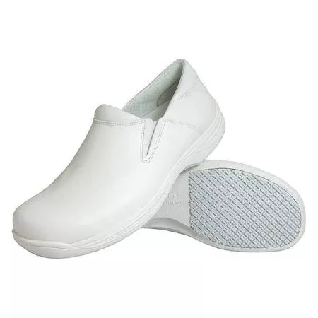 4705, Men’s Loafer Shoe, 7.5 Wide, Leather, 4 in Height, White