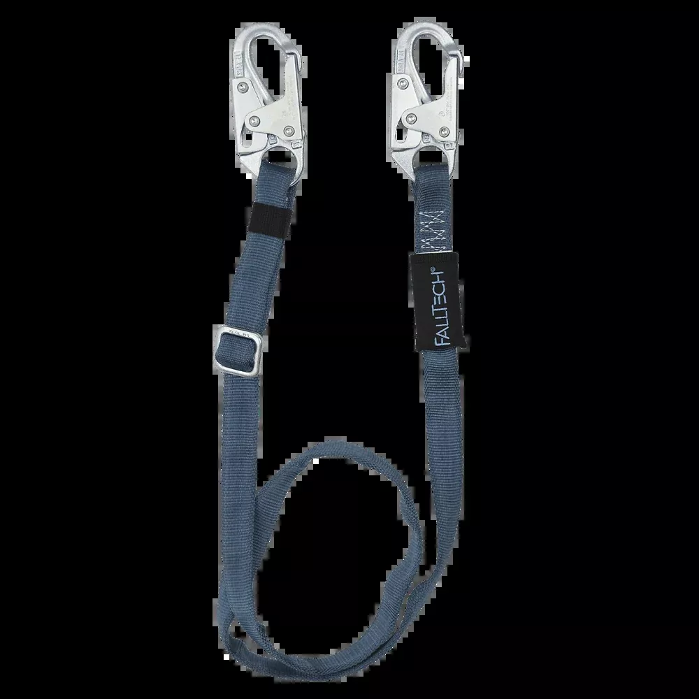 5’–8′ Adjustable Length Restraint Lanyard with Steel Snap Hooks – 82098 – FallTech