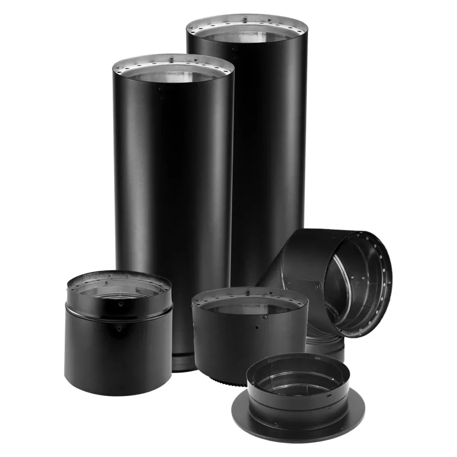 6 Inch Double-wall Chimney Stovepipe Kit For Wood And Pellet Stoves