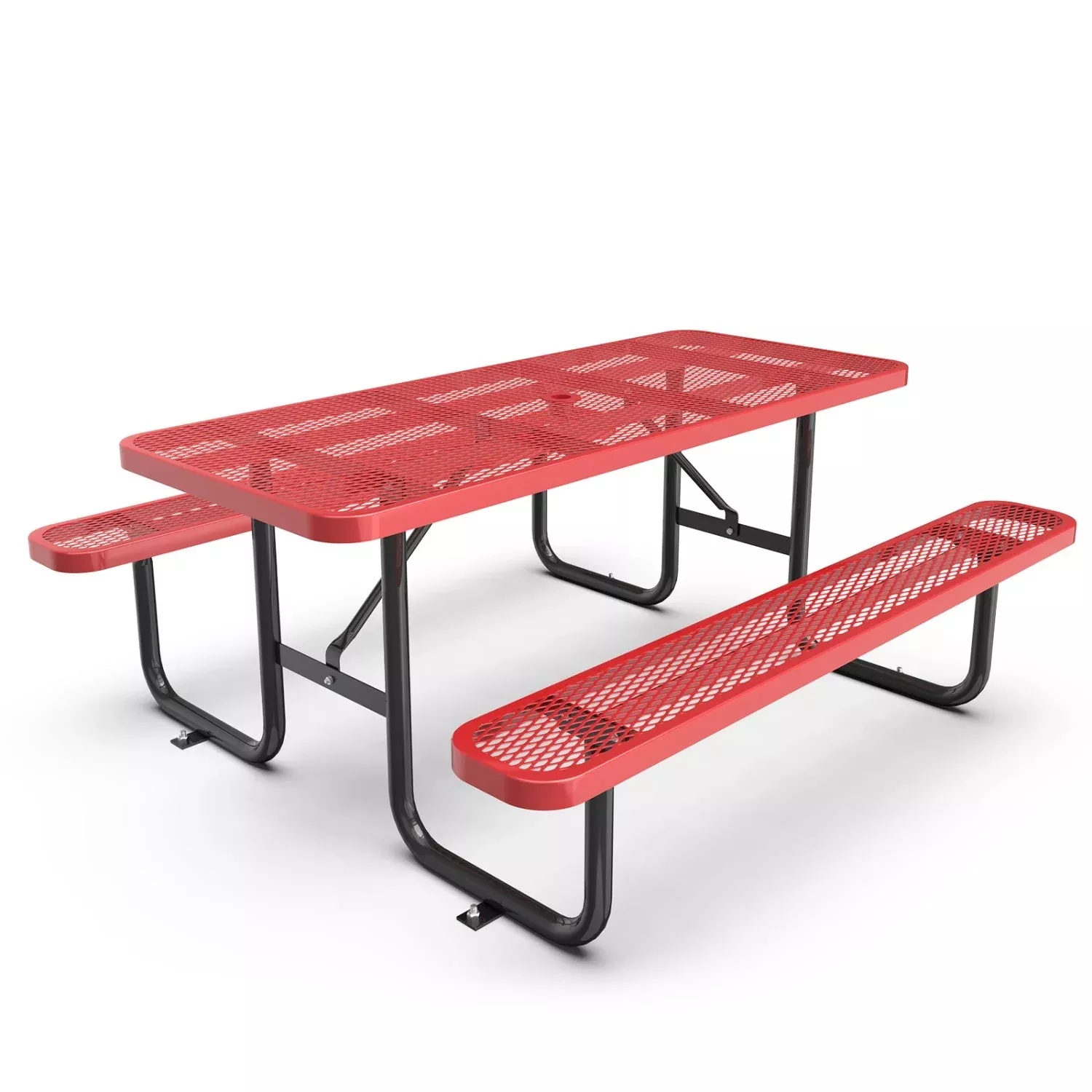 6ft Rectangle Picnic Table With Umbrella Hole