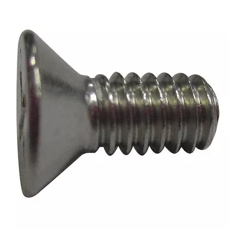 #8-32 x 1 in Phillips Flat Machine Screw, Plain 18-8 Stainless Steel, 100 PK
