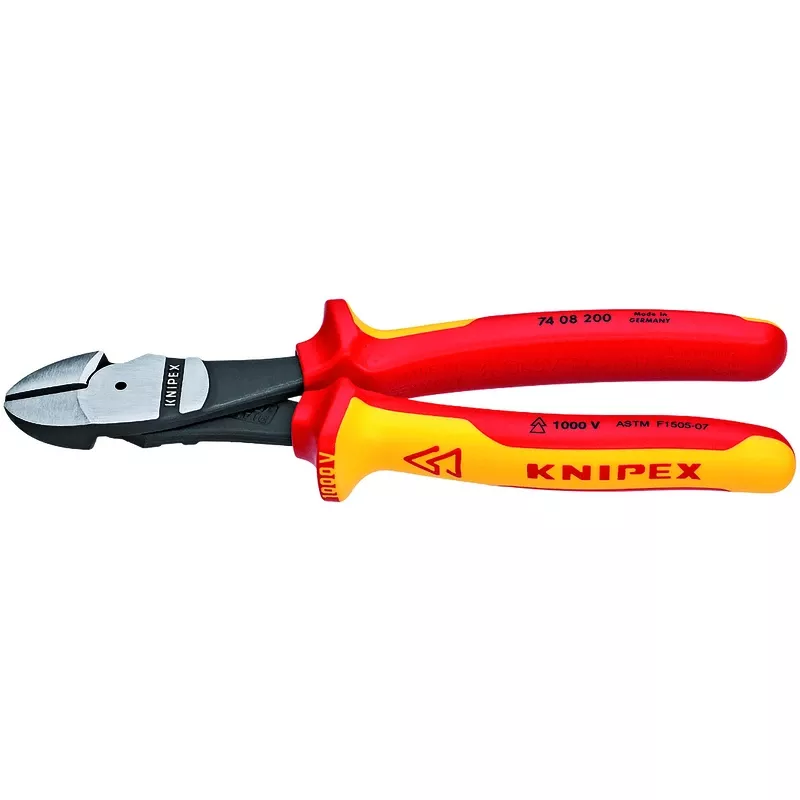 8 In. High Leverage Insulated Diagonal Cutters With 64 Hrc Cutting Edge