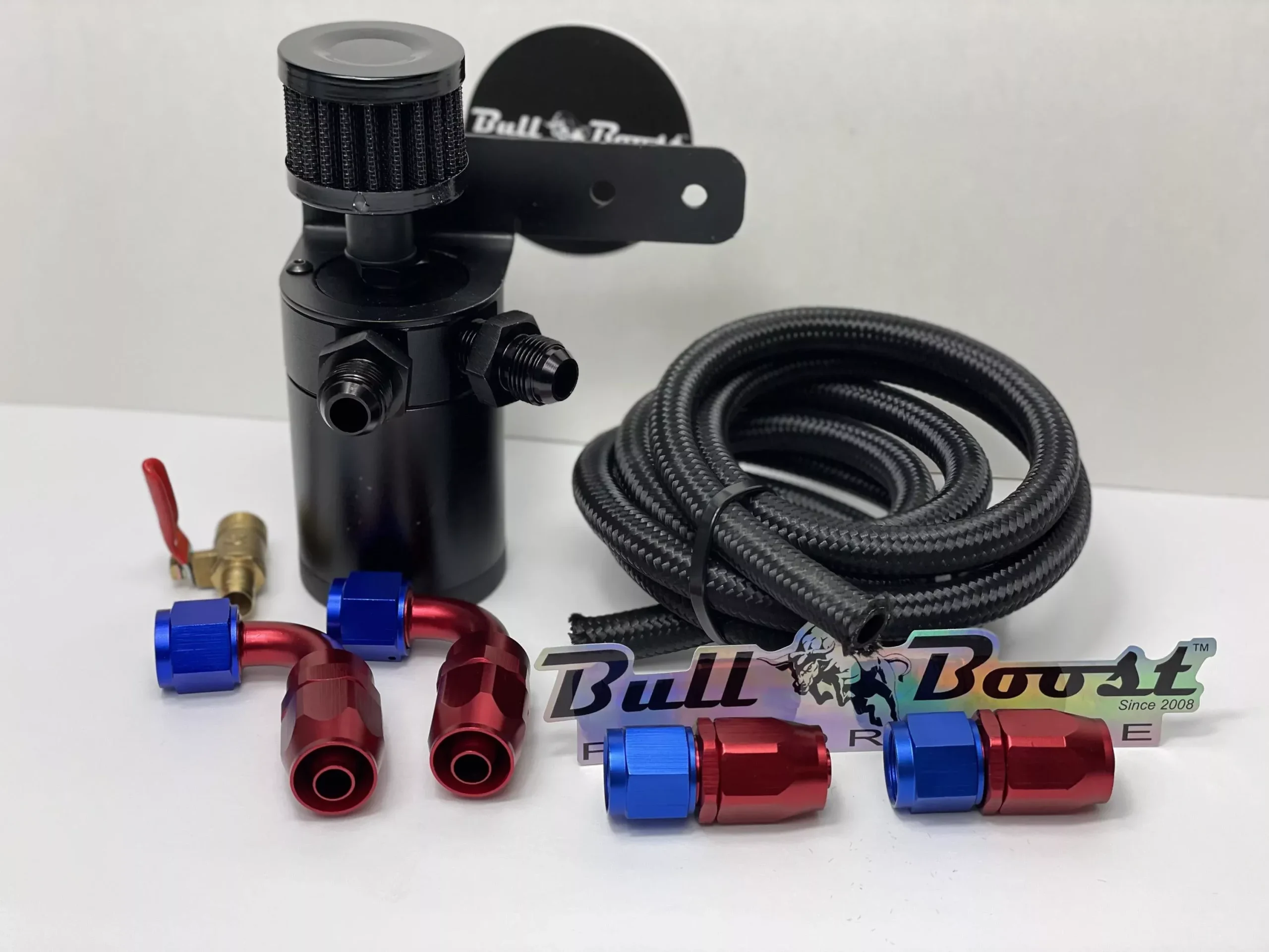 8AN Performance Oil Catch Can 2Port -8AN + Mounting Bracket Kit + Filter