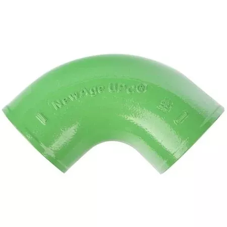 90 DegreesBend 1/4 Bend, 4" Pipe, Female Socket, Cast Iron, 0 psi