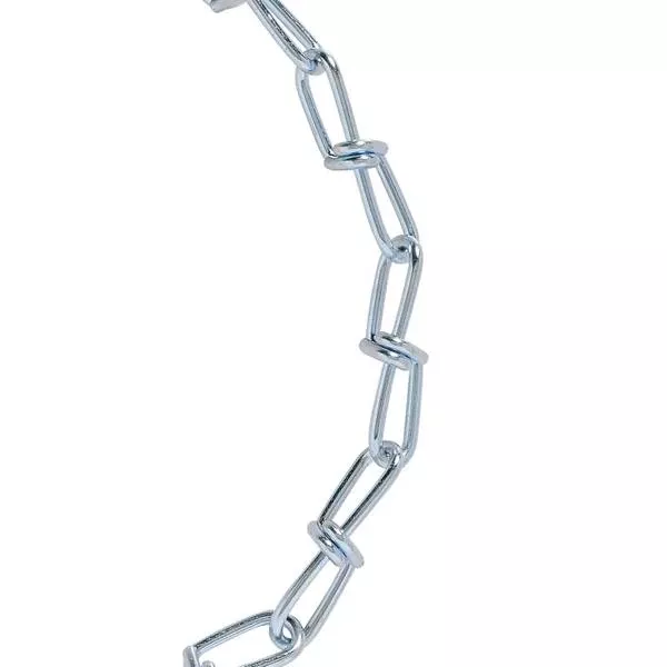 A15922 2/0 Double Loop Chain, 20 Feet, Low Carbon Steel, Electro-galvanized