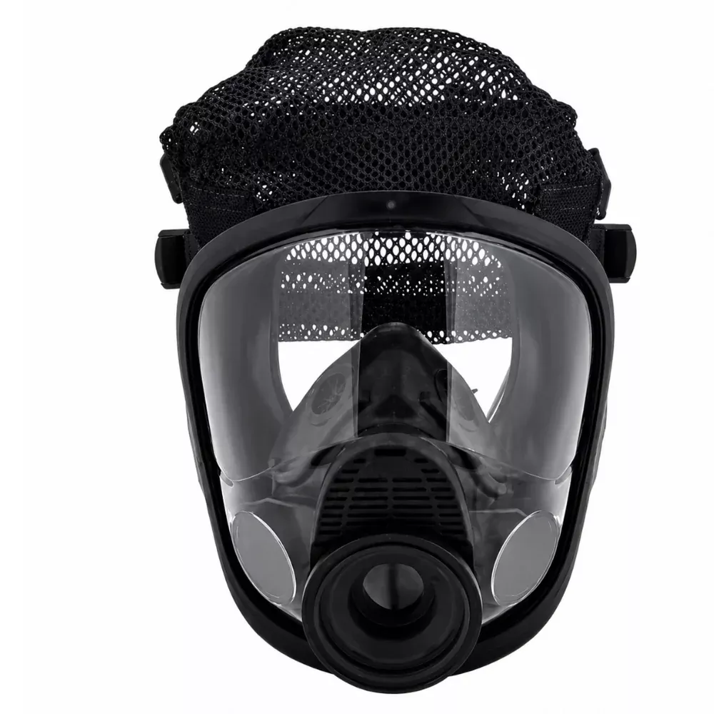 Advantage 4100 Full-Facepiece Respirator, Hycar Nosecup, Polyester Net Harness with Push-To-Connect Adapter - MSA