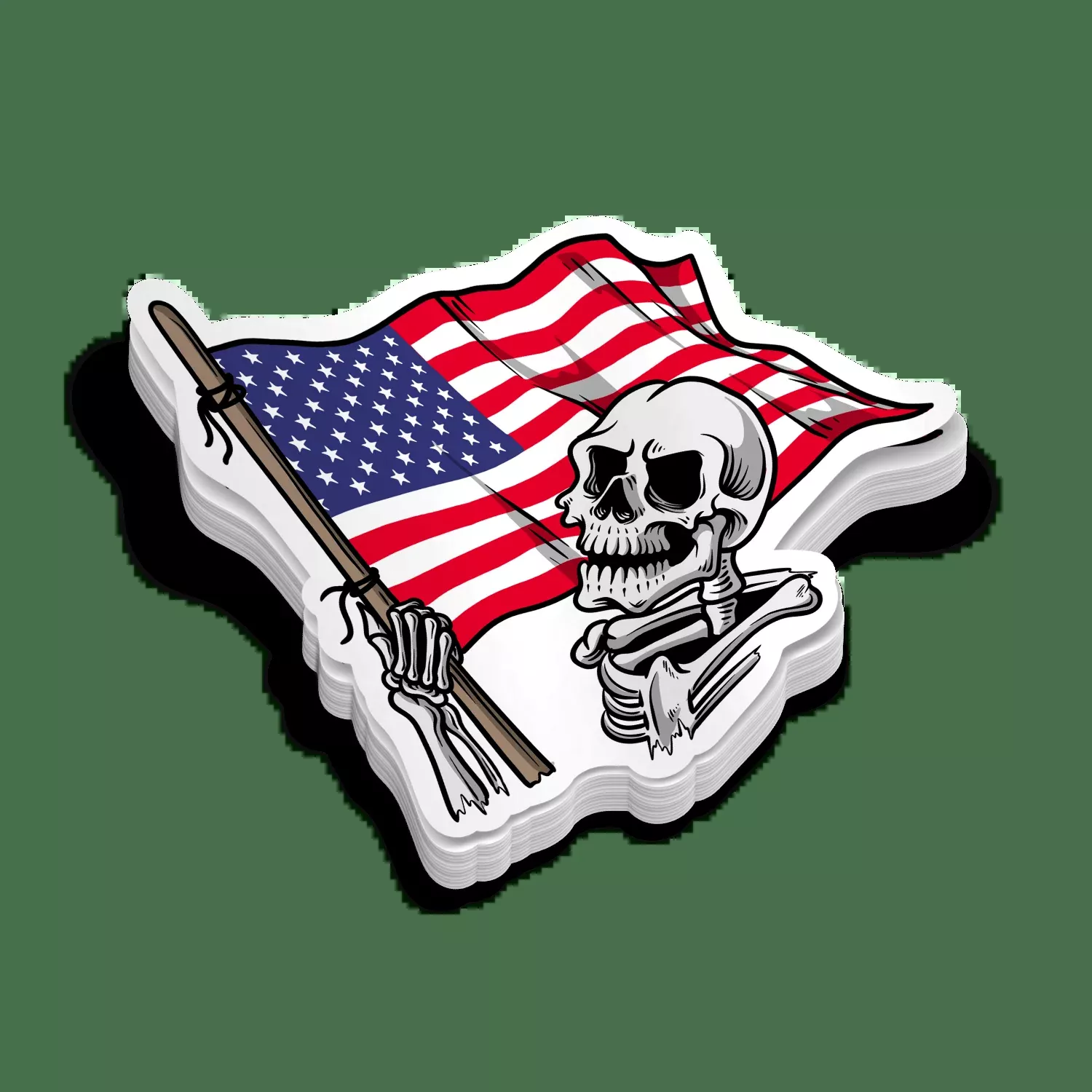 American Skeleton – Hard Hat Decal