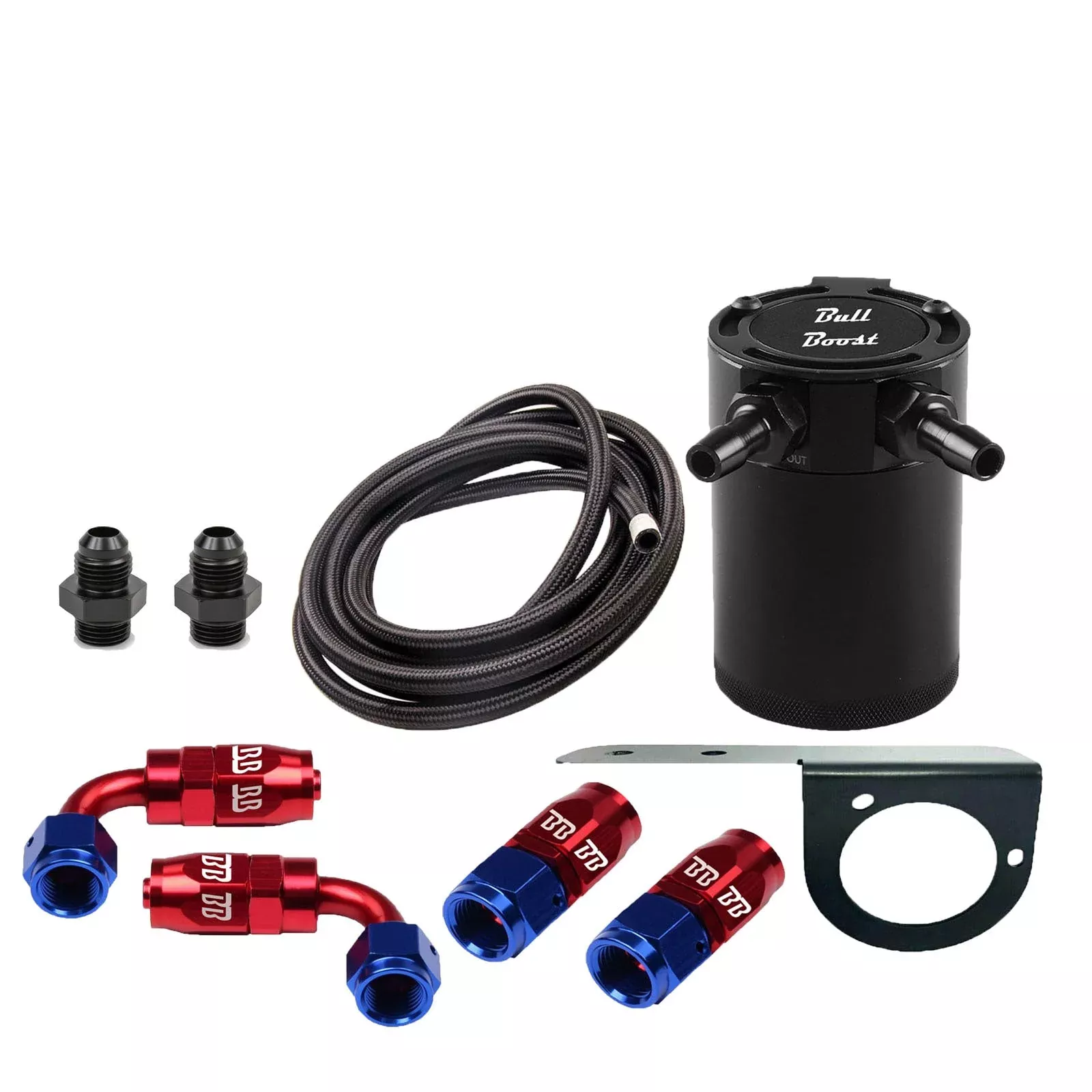 AN10 Motor Oil Catch Can 5ft Hose Kit Universal -AN10