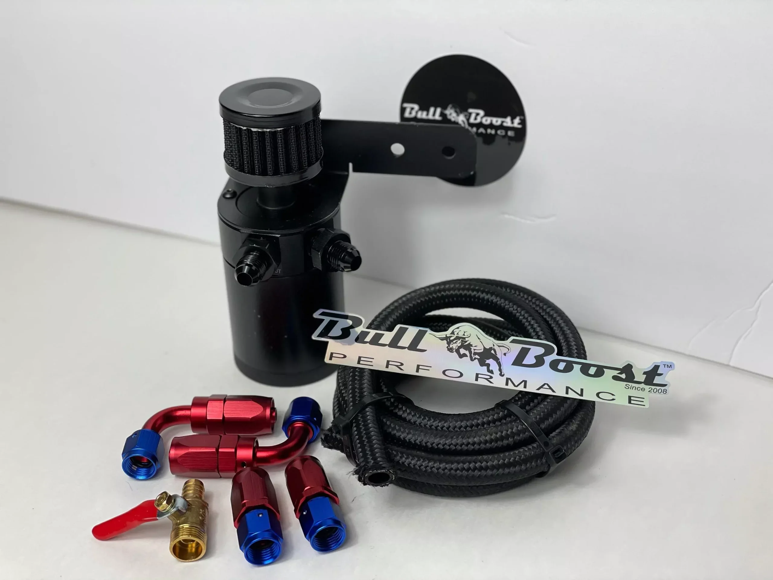 AN6 Motor Oil Catch Can 5ft Hose Kit and Filtered Universal -AN6