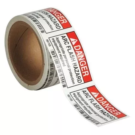 Arc Flash Protection Label,2″H x 3″W,PK100