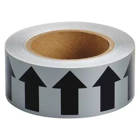 Arrow Tape,Black/Gray,2 In. W, 91419