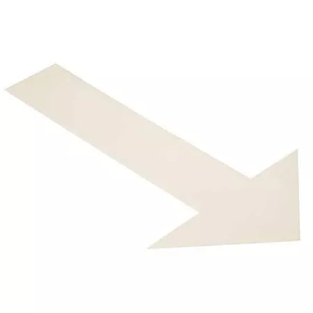 Arrow Tape Floor Marking Vinyl White, 6″ W x 10″ L, 50 mil Thick