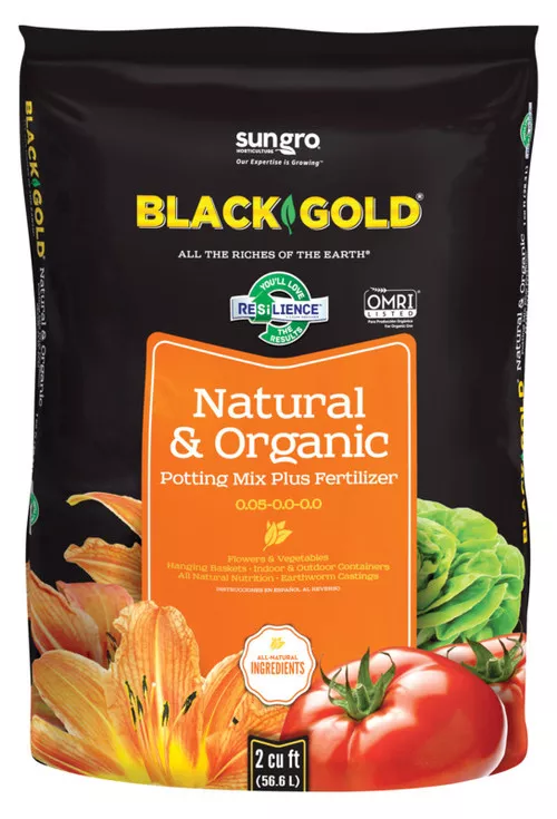 Black Gold- Organic & Natural Potting Mix 2 Cu Ft- OMRI