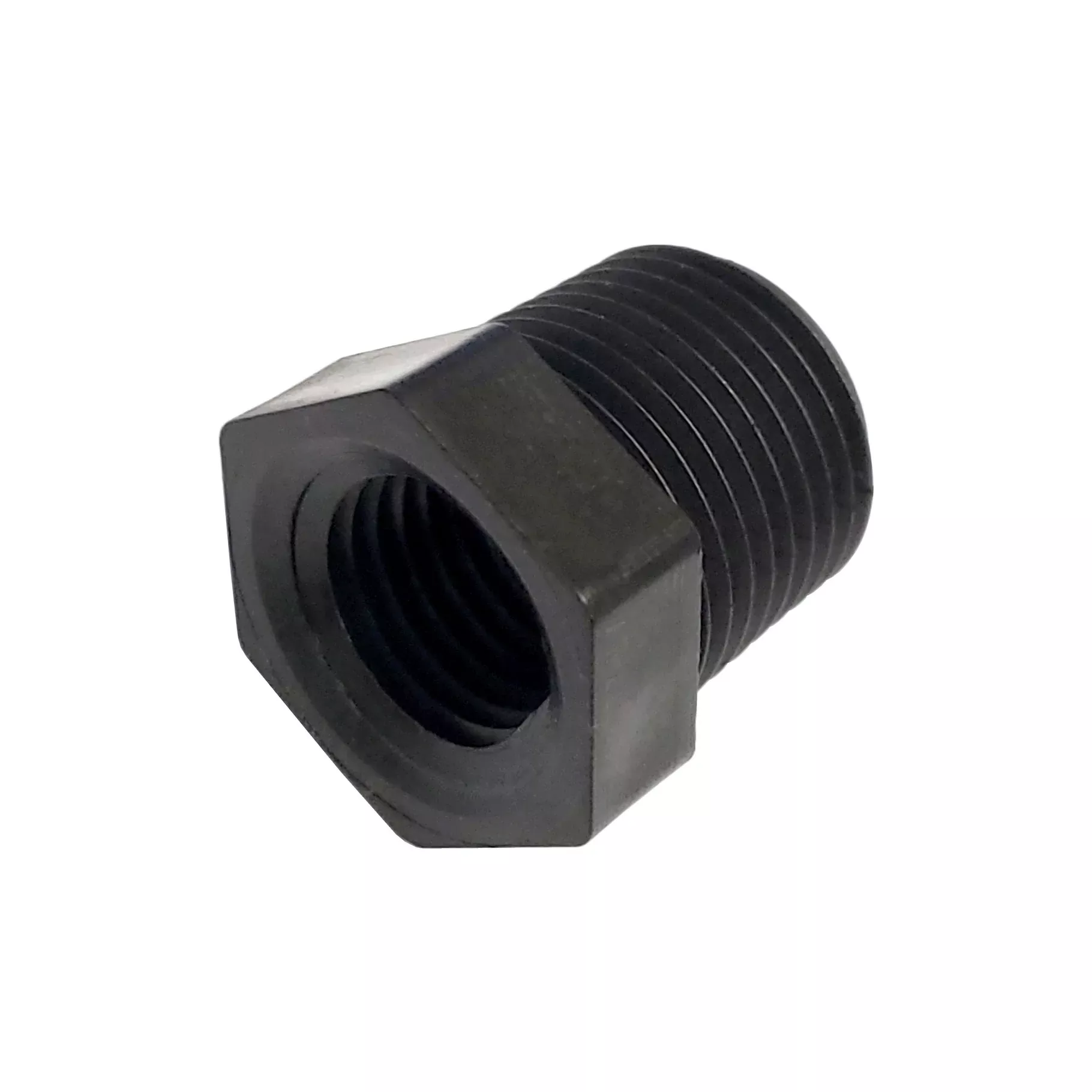 Bushing - Industrial Plastic - 3/8"Male Pipe Thread (MPT) X 1/4"Female Pipe Thread (FPT)