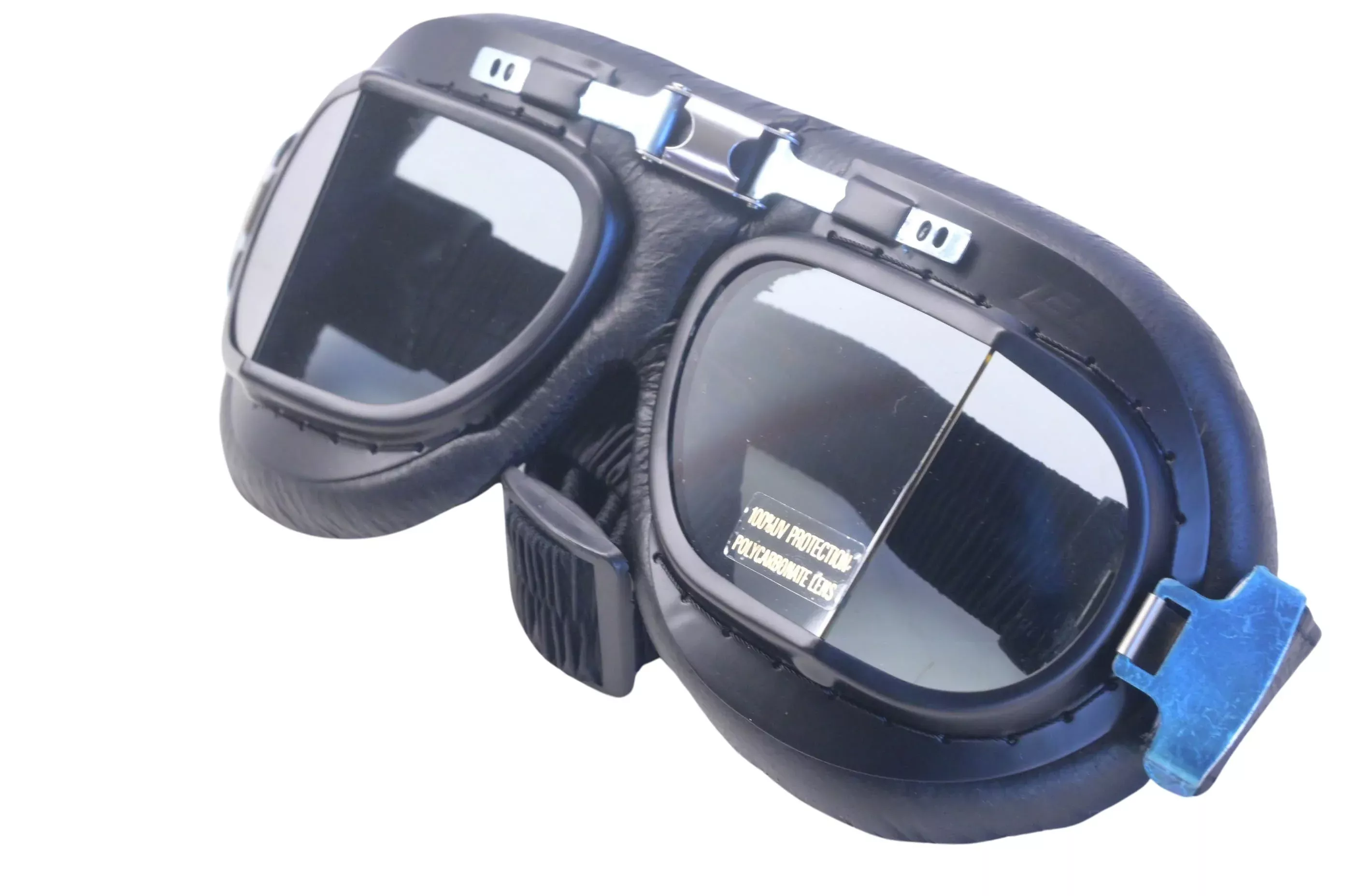 CCI Goggles 15-957, 25-970 Eagle Black Leather Riding Goggles NOS