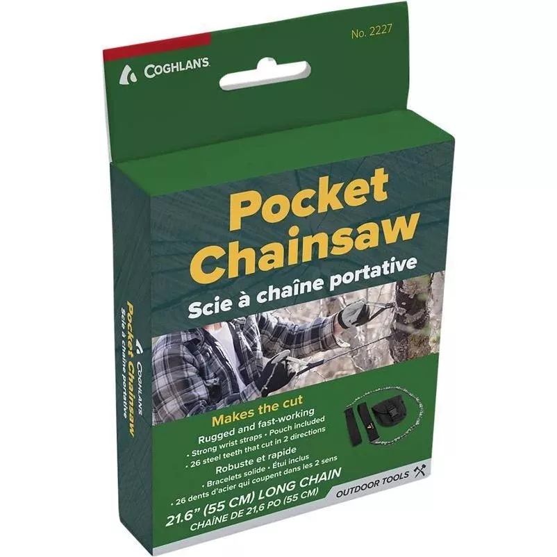 Coghlan's Black Pocket Chainsaw – Compact Portable Cutting Tool