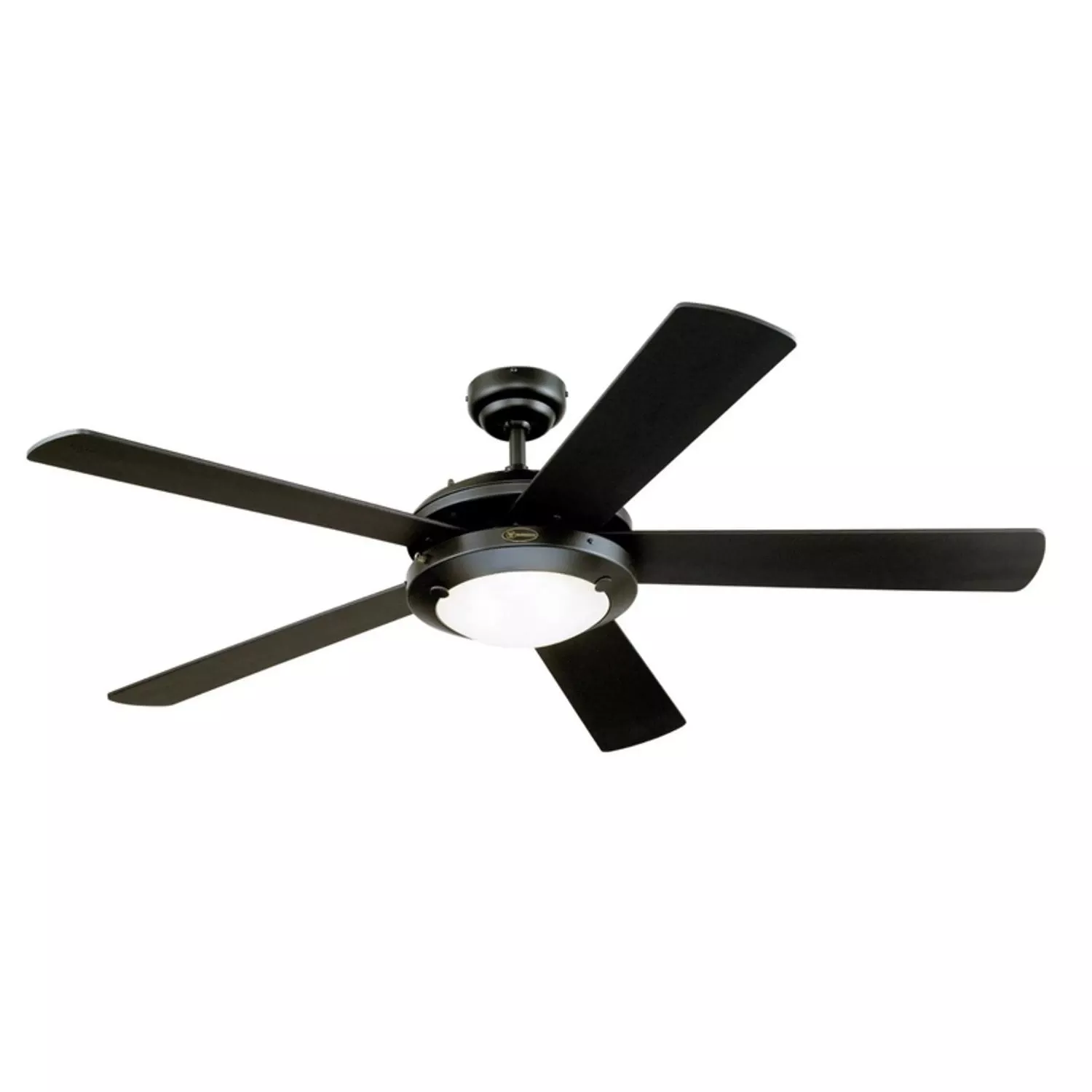 Comet Ceiling Fan + Dimmable Led Light, Matte Black/reversible Blades, 52 In.