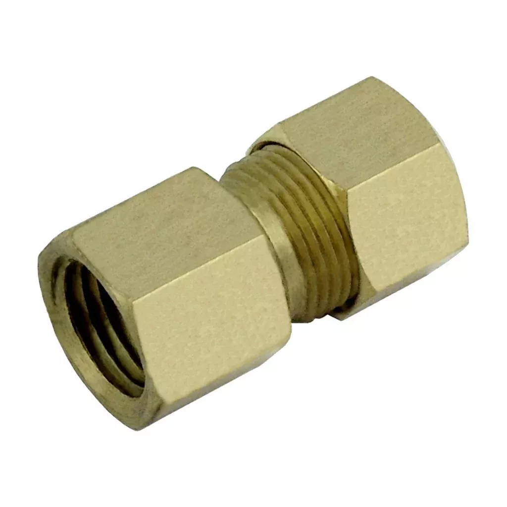 Compression Connector - Heavy-Duty Brass - 3/8" Compression X 1/4"Female Pipe Thread (FPT)