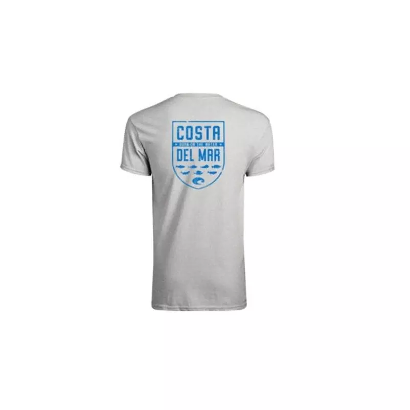 Costa Men's Heather Gray Species Shield Crew Neck Tee – Size L