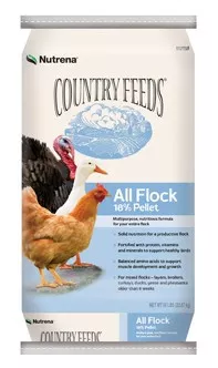 Country Feeds- All Flock- Pellets- 18%- 50 Lb