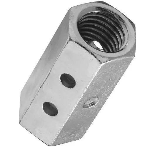 Coupling Nut- 5/8 11- Steel- Zinc Plated