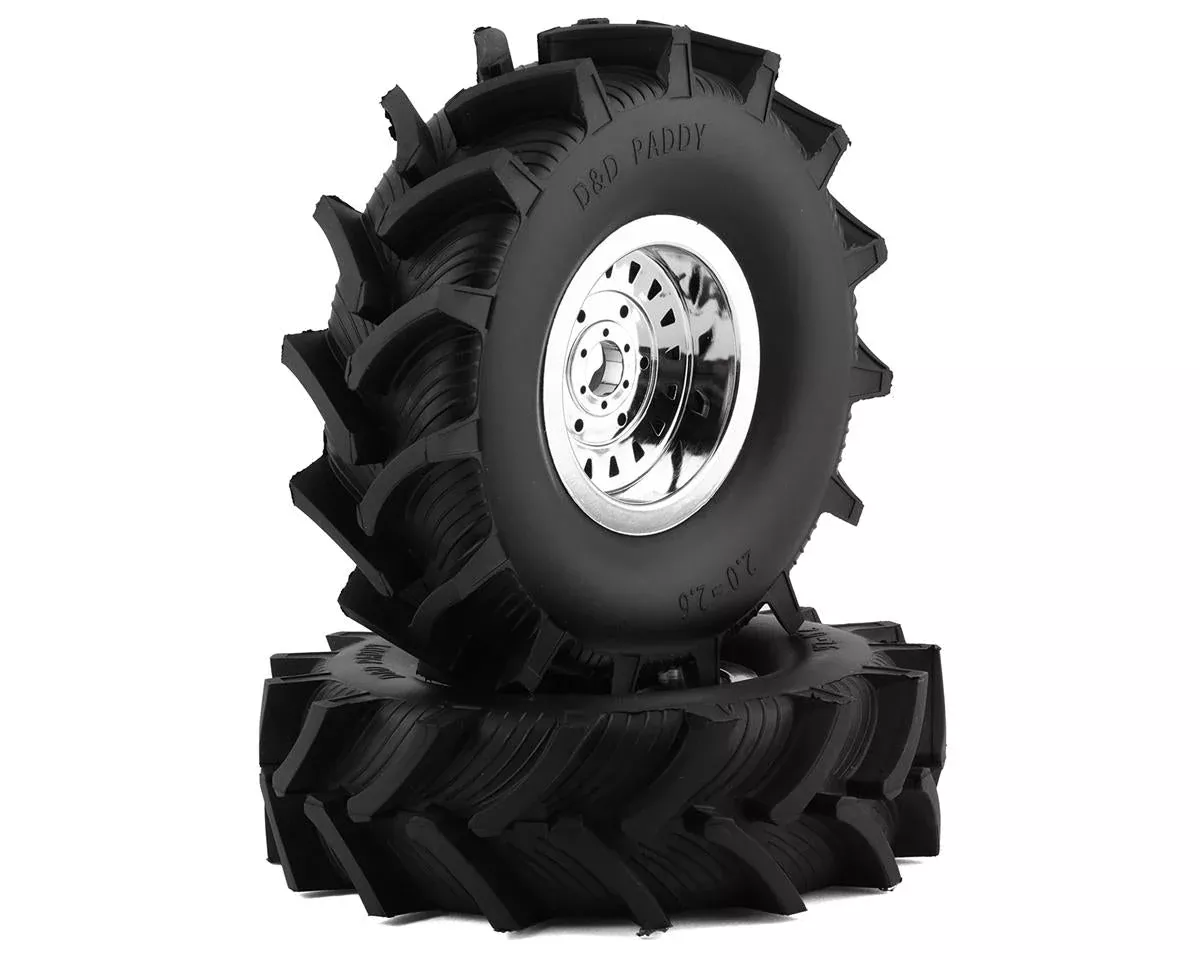 D&D Paddy Premounted Tires with Foams for LMT Mega (2) (LOS44003)
