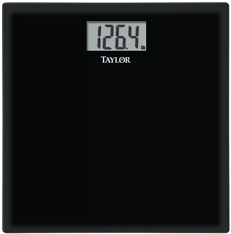 Digital 400 Lb. Glass Bath Scale With Lcd Display, Black