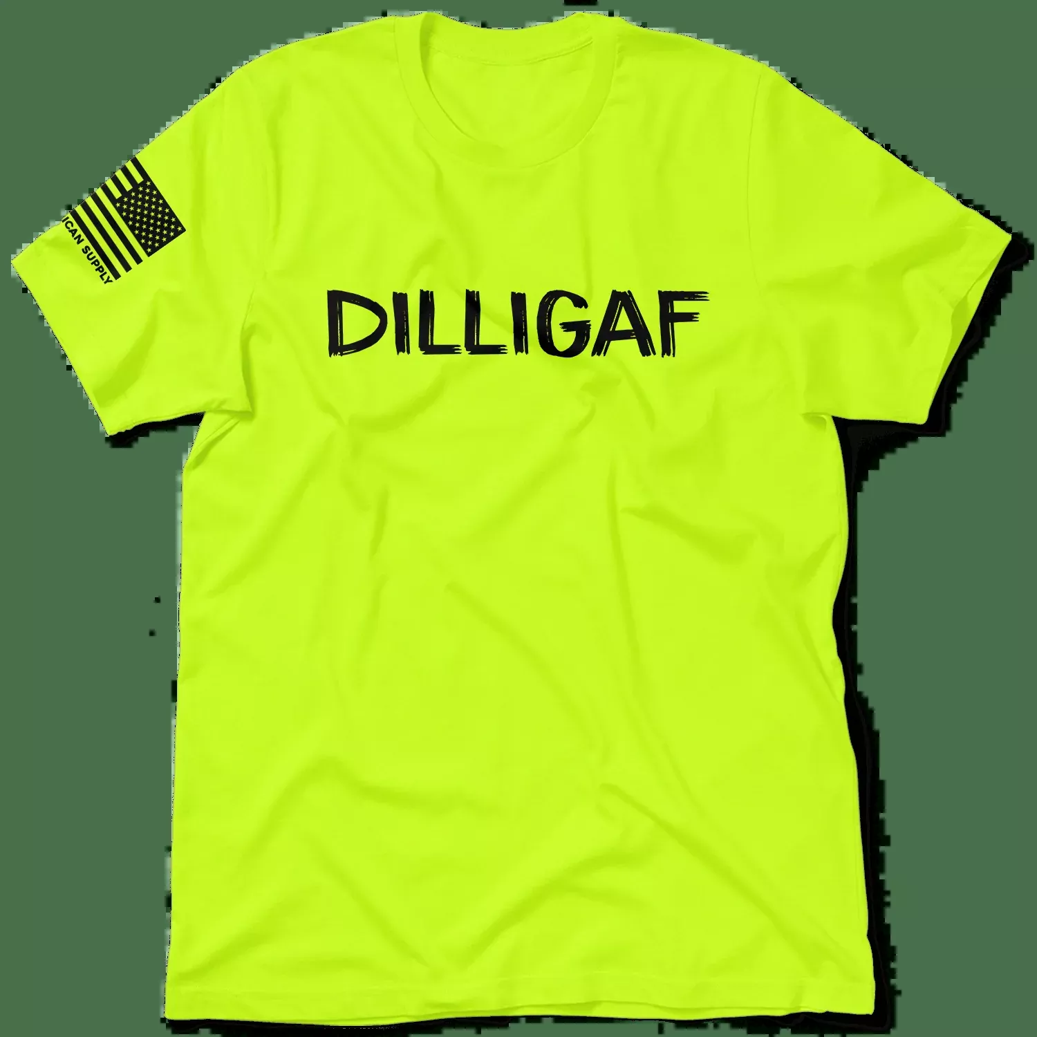 DILLIGAF- Safety Yellow T-Shirt